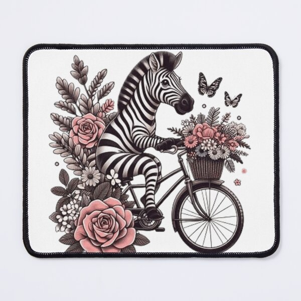 Item preview, Cute zebra on a bicycle designed and sold by Culmika.