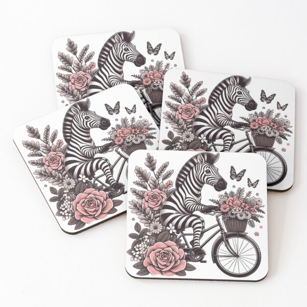 Item preview, Cute zebra on a bicycle  designed and sold by Culmika.