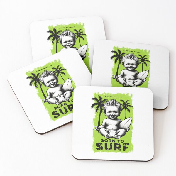Item preview, Born To Surf - Cool Cute Summer Baby Surfer designed and sold by Urban-Alien.