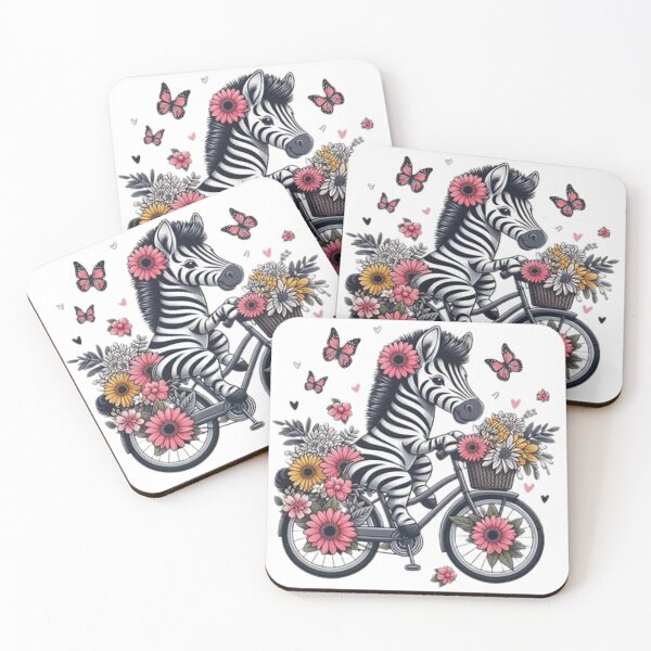 Item preview, Cute zebra on a bicycle  designed and sold by Culmika.