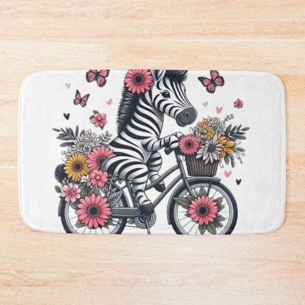 Item preview, Cute zebra on a bicycle  designed and sold by Culmika.