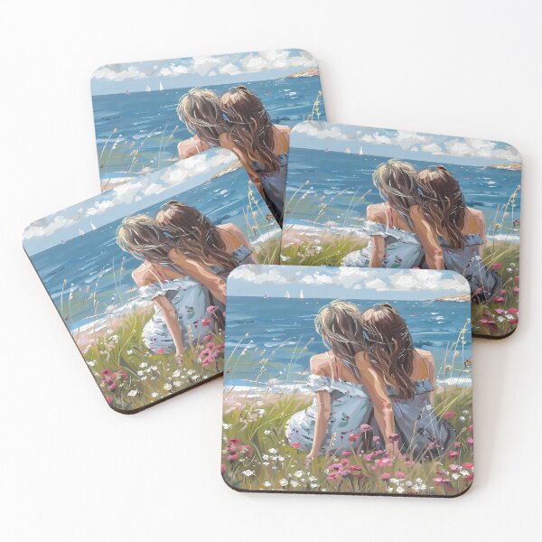 Item preview, Two Girls On The Beach designed and sold by sakurashorty.