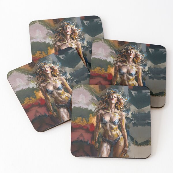 Item preview, Expressive Abstract Art: Bold Brushstrokes of Female Figures designed and sold by MarinaFila.
