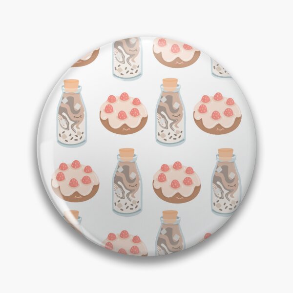 Item preview, Boba Milk Tea Donut Kawaii Pattern designed and sold by lycancorvus.