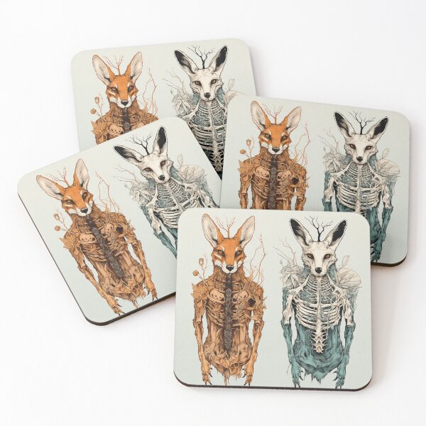 Item preview, Dual Nature Fox Anatomy Art designed and sold by EsoKafi Design.