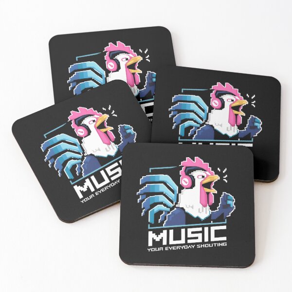 Item preview, Rockin' Rooster - Pop Art Pixels Music Vibes designed and sold by GL!TCH LAB.