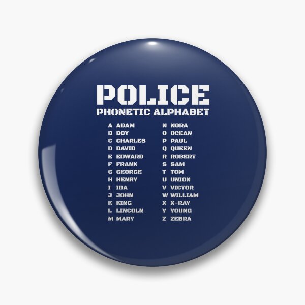 Item preview, Police Phonetic Alphabet Codes White designed and sold by AnnSign.
