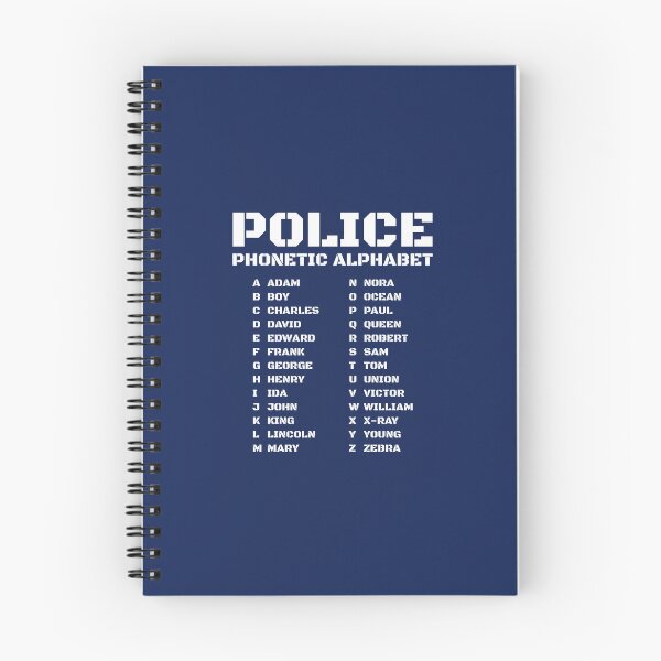 Item preview, Police Phonetic Alphabet Codes White designed and sold by AnnSign.