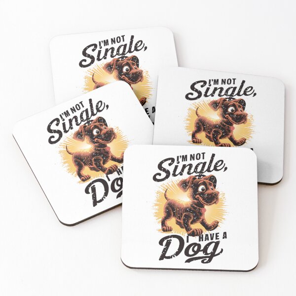 Item preview, Cute Dog Design I'm Not Single I Have a Dog - Fun, Puppy Lover Decal, Cute Dog Graphic, Pet Owner Gift, Dog Mom designed and sold by WatermelonPink.