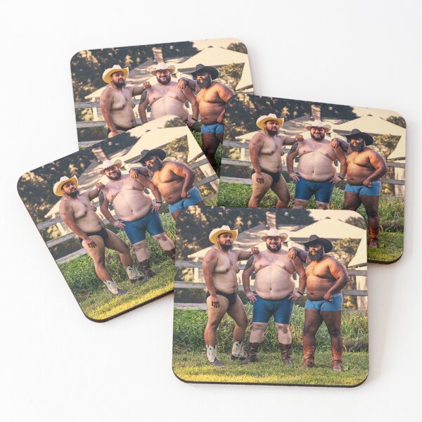 Item preview, Three Bearded Men in Cowboy Hats designed and sold by Other Kafka Art.