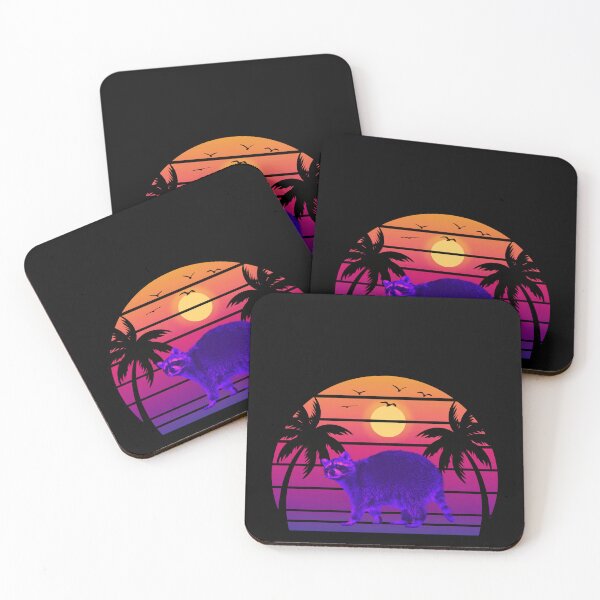 Item preview, Raccoon Retro Sunset designed and sold by AussieWonders.