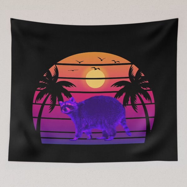 Item preview, Raccoon Retro Sunset designed and sold by AussieWonders.