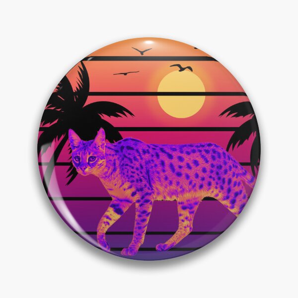 Item preview, Serval Retro Sunset designed and sold by AussieWonders.