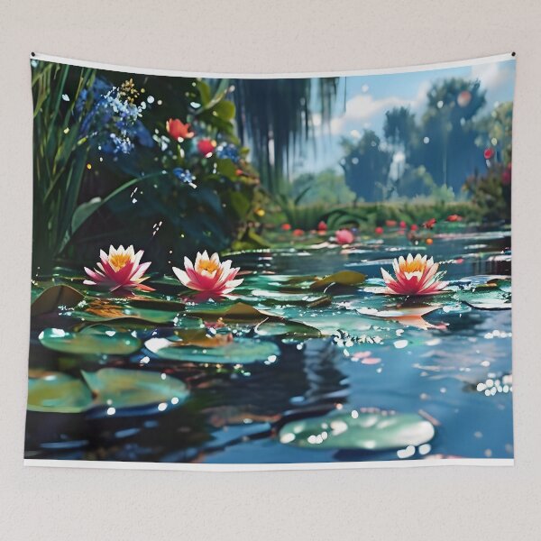 Item preview, Water Lilies designed and sold by Crafted-AI.