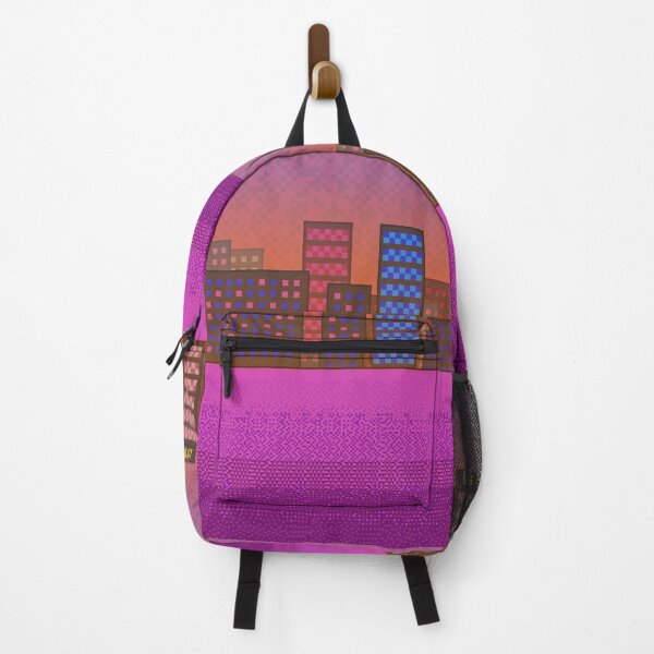 Item preview, Purple Neon Retro 90s City Pixel Art Style designed and sold by MusicArtAndGrind.