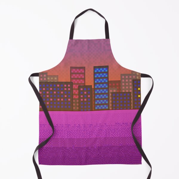 Item preview, Purple Neon Retro 90s City Pixel Art Style designed and sold by MusicArtAndGrind.