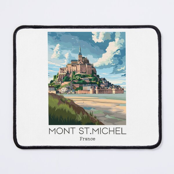 Item preview, A Vintage Travel Illustration of Mont Saint Michel - France designed and sold by GoodOldVintage.