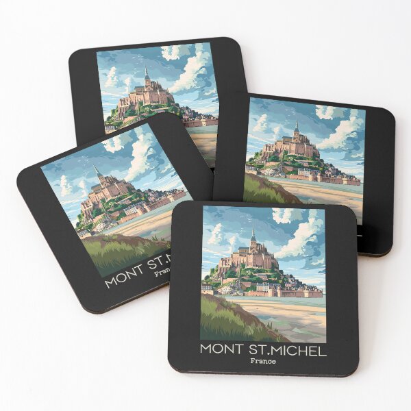 Item preview, A Vintage Travel Illustration of Mont Saint Michel - France designed and sold by GoodOldVintage.