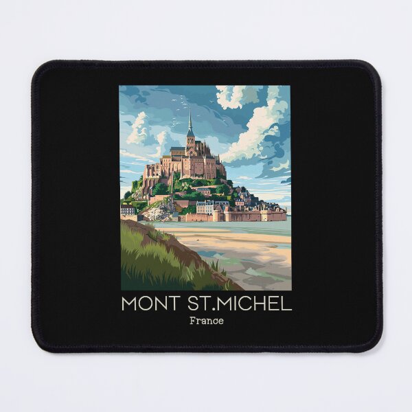 Item preview, A Vintage Travel Illustration of Mont Saint Michel - France designed and sold by GoodOldVintage.