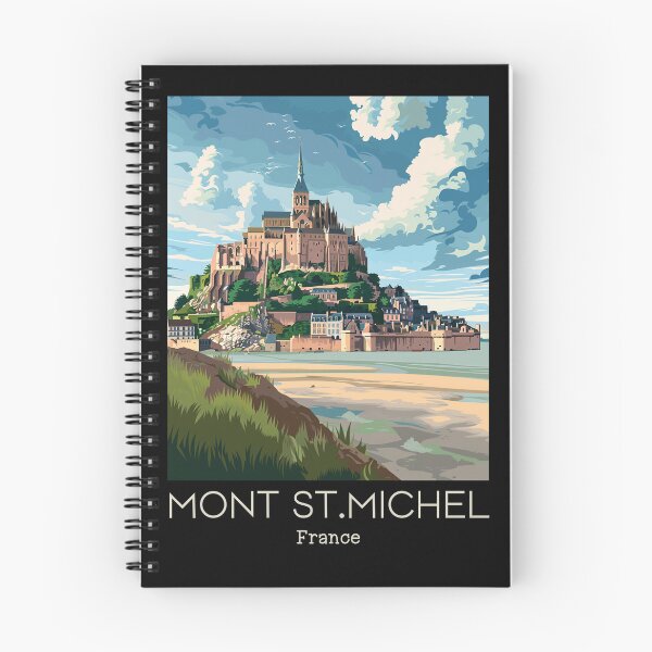 Item preview, A Vintage Travel Illustration of Mont Saint Michel - France designed and sold by GoodOldVintage.