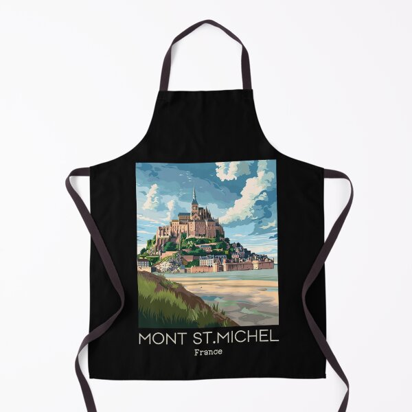 Item preview, A Vintage Travel Illustration of Mont Saint Michel - France designed and sold by GoodOldVintage.