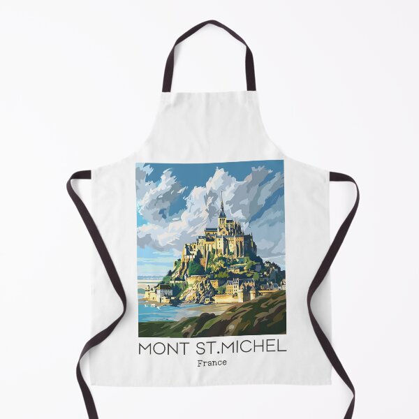Item preview, A Vintage Travel Illustration of Mont Saint Michel - France designed and sold by GoodOldVintage.