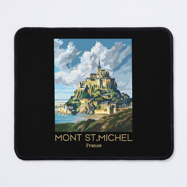 Item preview, A Vintage Travel Illustration of Mont Saint Michel - France designed and sold by GoodOldVintage.
