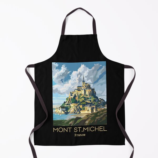 Item preview, A Vintage Travel Illustration of Mont Saint Michel - France designed and sold by GoodOldVintage.