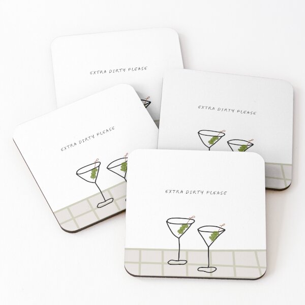 Item preview, Extra Dirty Please Martini Pastel Aesthetic Pinterest Minimalist Art Design designed and sold by pointense.