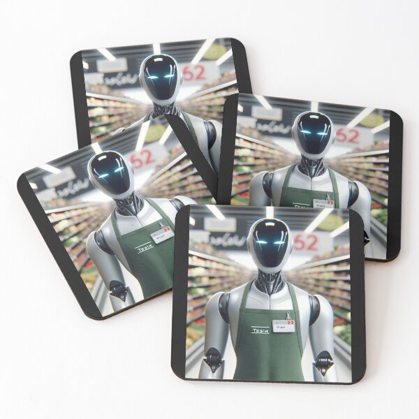 Item preview, Tesla bot designed and sold by TEEJAMBOREE.
