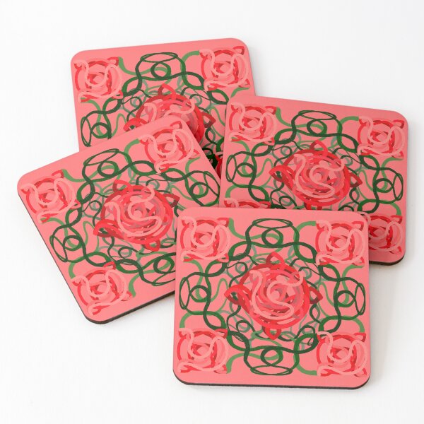 Item preview, Nouveau Rose (Red) designed and sold by EarlyBirdEva.