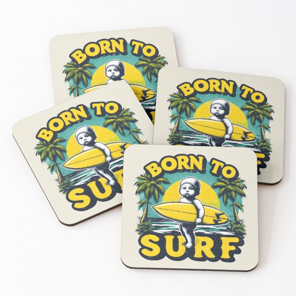 Item preview, Born To Surf - Vintage Cool Surfer Baby designed and sold by Urban-Alien.