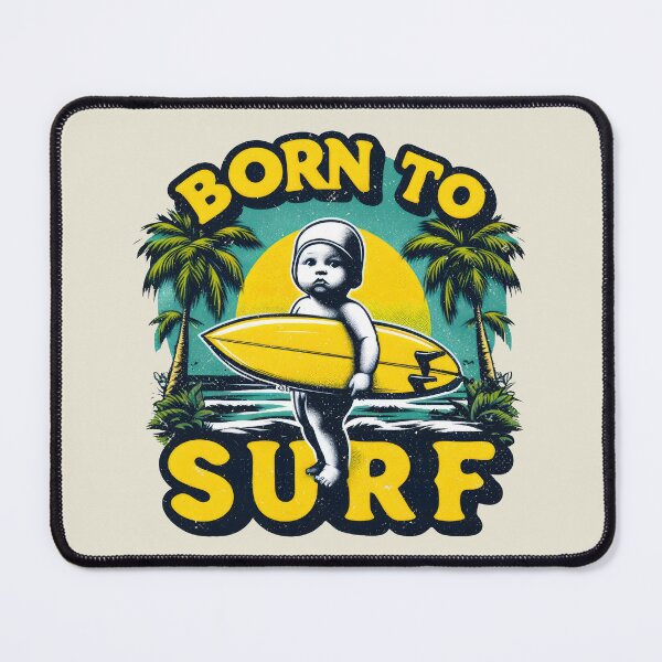 Item preview, Born To Surf - Vintage Cool Surfer Baby designed and sold by Urban-Alien.