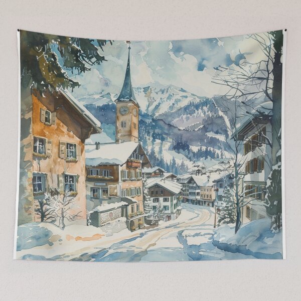 Item preview, A Watercolor Design of Kitzbühel - Austria designed and sold by Sketch-Shack.