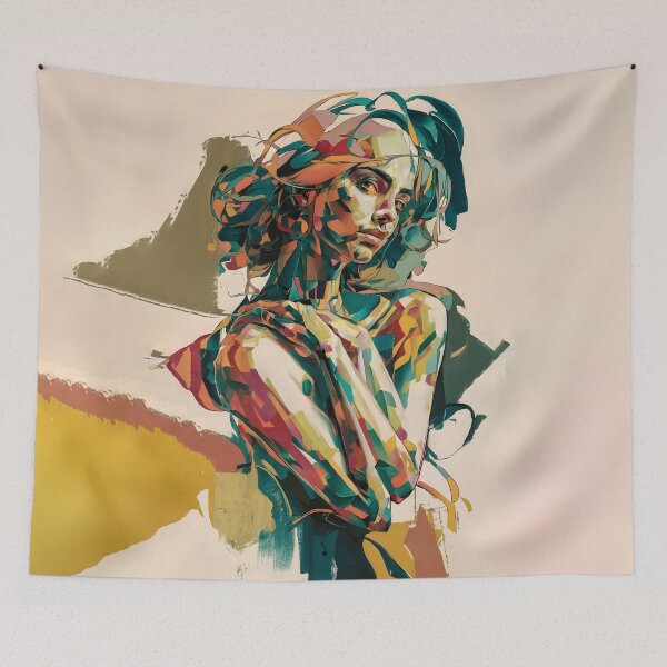 Item preview, Expressive Abstract Art: Bold Brushstrokes of Female Figures designed and sold by MarinaFila.