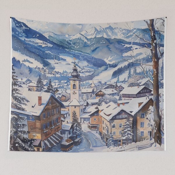 Item preview, A Watercolor Design of Kitzbühel - Austria designed and sold by Sketch-Shack.