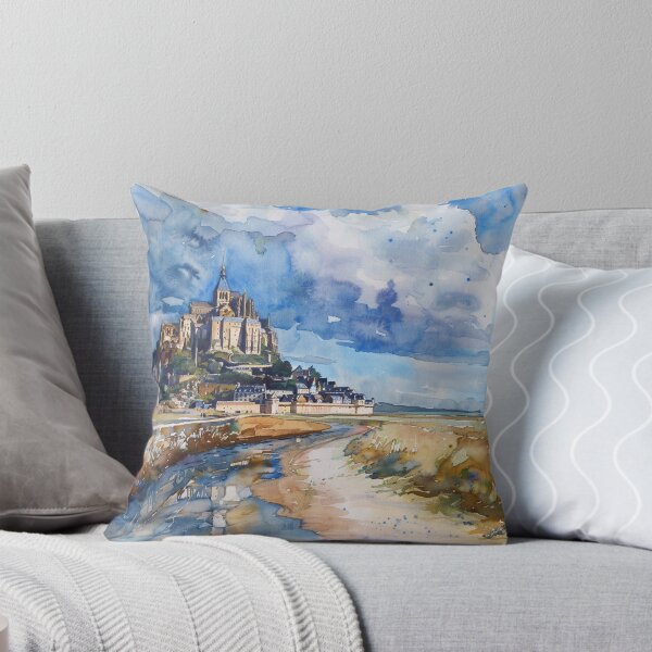 Item preview, A Watercolor Design of Mont Saint Michel - France designed and sold by Sketch-Shack.