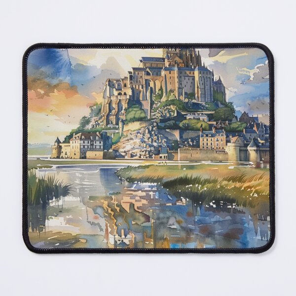 Item preview, A Watercolor Design of Mont Saint Michel - France designed and sold by Sketch-Shack.