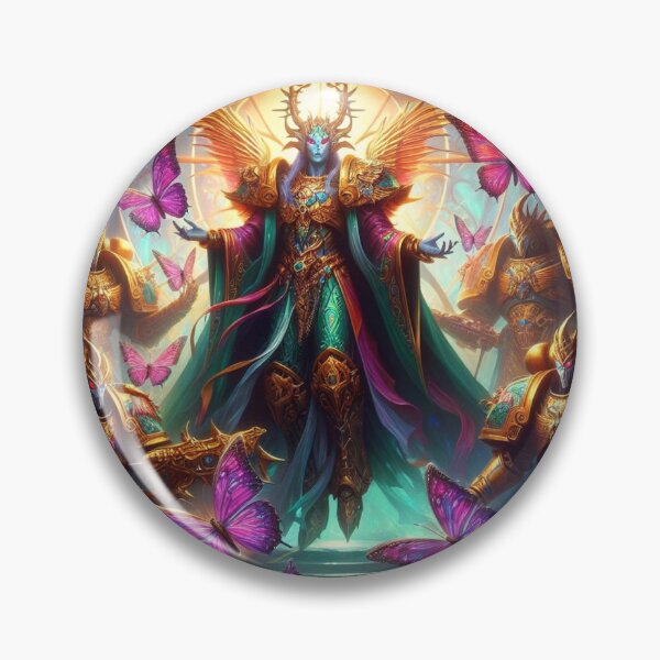 Item preview, Eldar-Warhammer-Inspired War Lord in Turquoise & Gold Armour designed and sold by Feathers51.