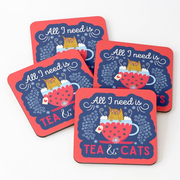 Item preview, Hipster Cat Funny Tea and Cats Quote designed and sold by Renata illustrata.