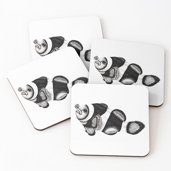 Item preview, Black onyx clownfish drawing designed and sold by LorenDowding.