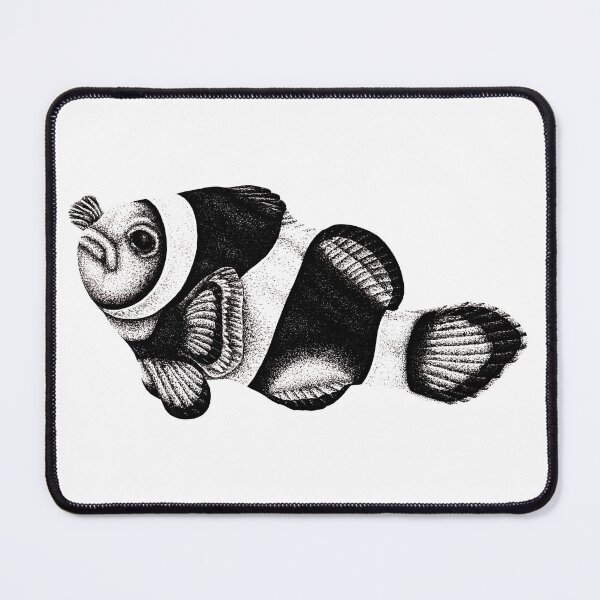 Item preview, Black onyx clownfish drawing designed and sold by LorenDowding.