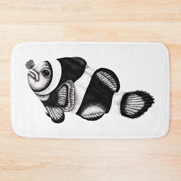 Item preview, Black onyx clownfish drawing designed and sold by LorenDowding.