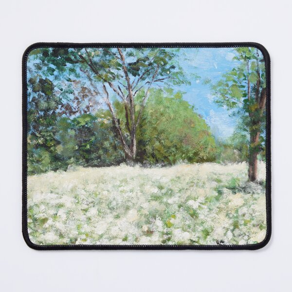 Item preview, nature landscape white wild carrot wildflower oil painting hand painted designed and sold by SelenePaintings .