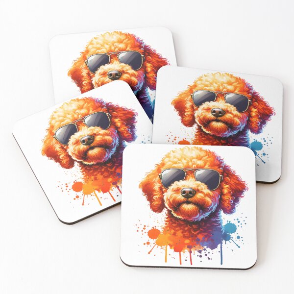 Item preview, Watercolor Orange Lagotto Romagnolo Dog Wearing Sunglasses designed and sold by TheAnimalZ00.