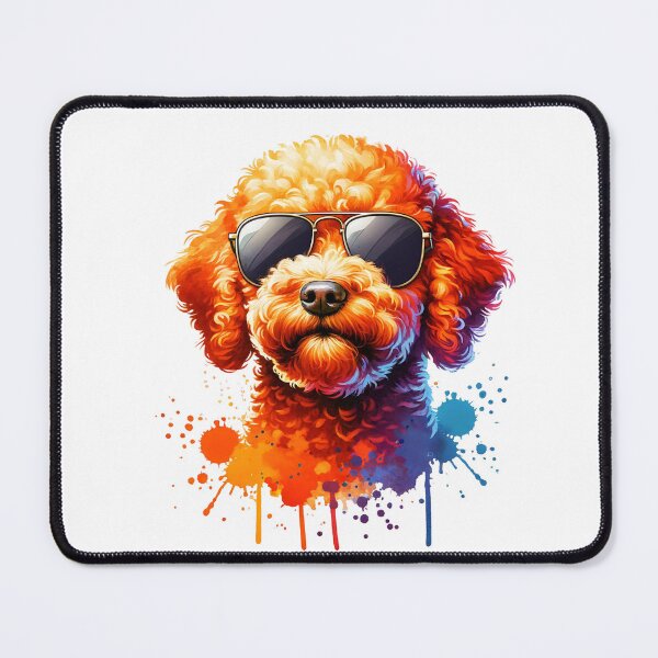 Item preview, Watercolor Orange Lagotto Romagnolo Dog Wearing Sunglasses designed and sold by TheAnimalZ00.