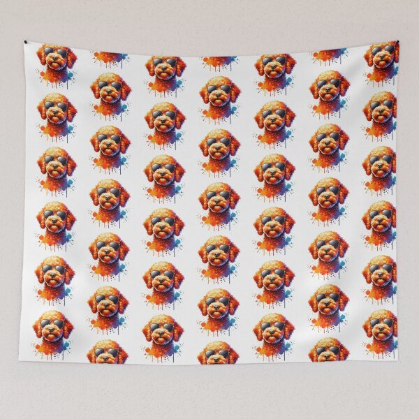 Item preview, Watercolor Orange Lagotto Romagnolo Dog Wearing Sunglasses designed and sold by TheAnimalZ00.