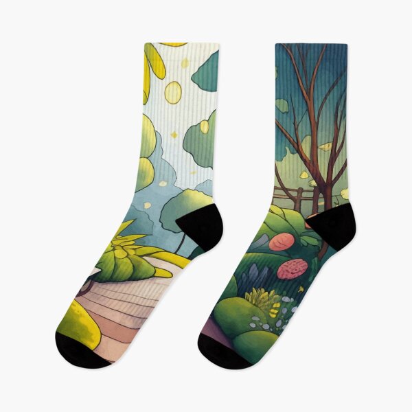 Item preview, Serene Garden Watercolor Art designed and sold by NiftyWrx.