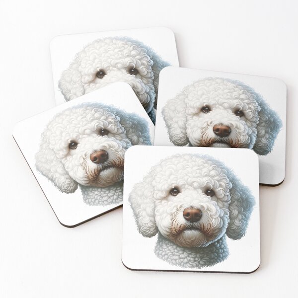Item preview, White Lagotto Romagnolo Dog designed and sold by TheAnimalZ00.