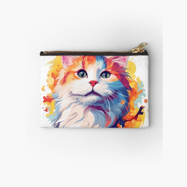 Item preview, Cute colored fluffy cat designed and sold by GoodThings66.